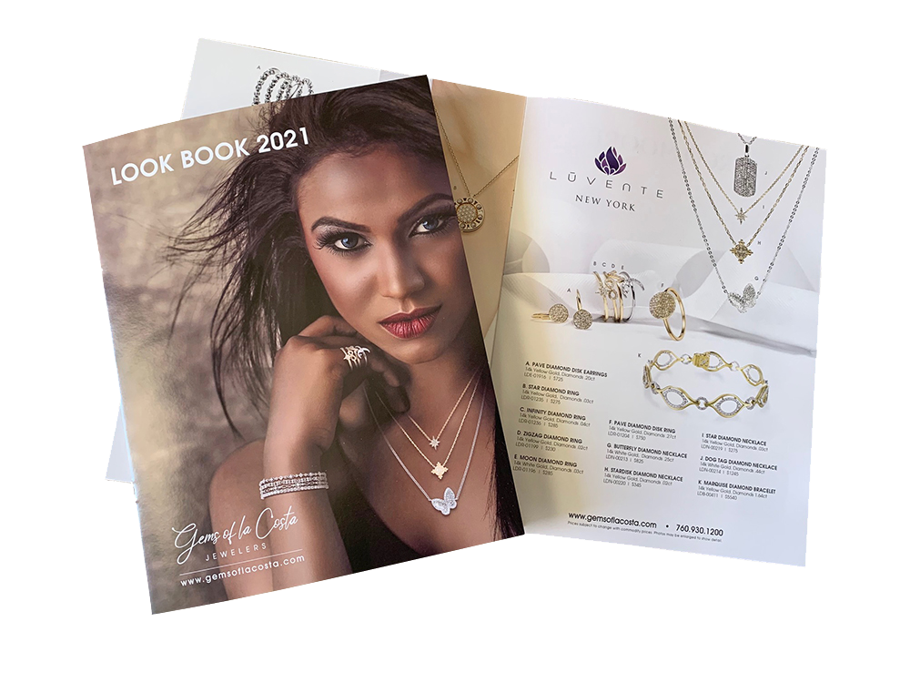 catalog graphic design Carlsbad jeweler